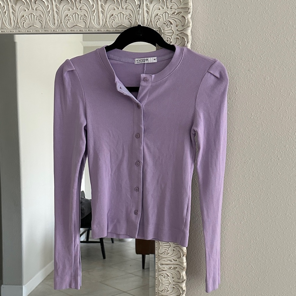 Stateside Lavender Purple Button-Down Shirt